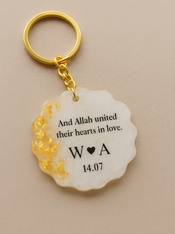 "Eternal Bond Resin Keychain"