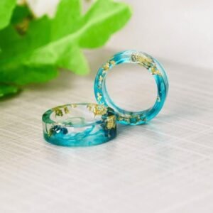 Aqua Luxe Gold-leaf Rings